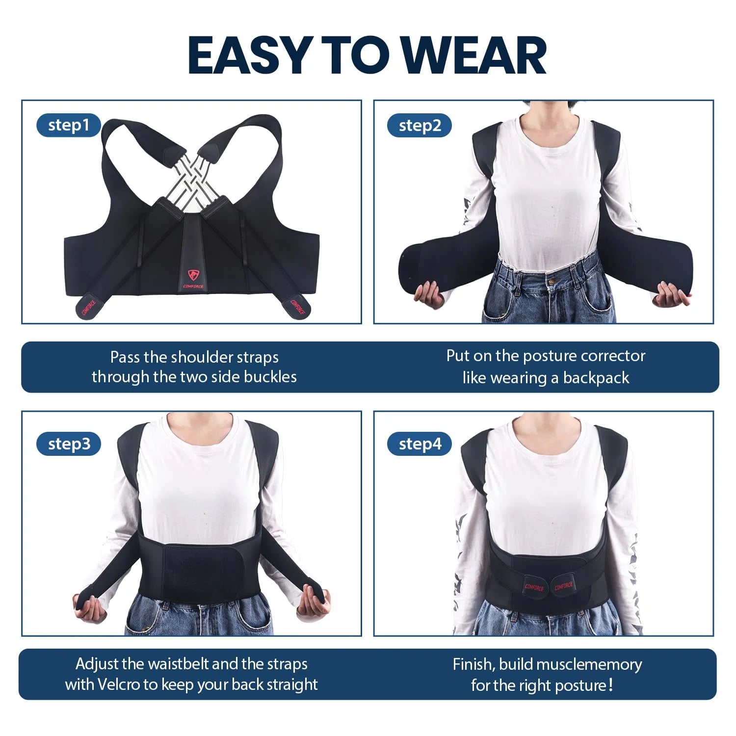 Ultimate Back Brace Posture Corrector for Men and Women - Achieve Spine Alignment and Relieve Lower Back Pain with Breathable Support (Waist: 28in-33in)