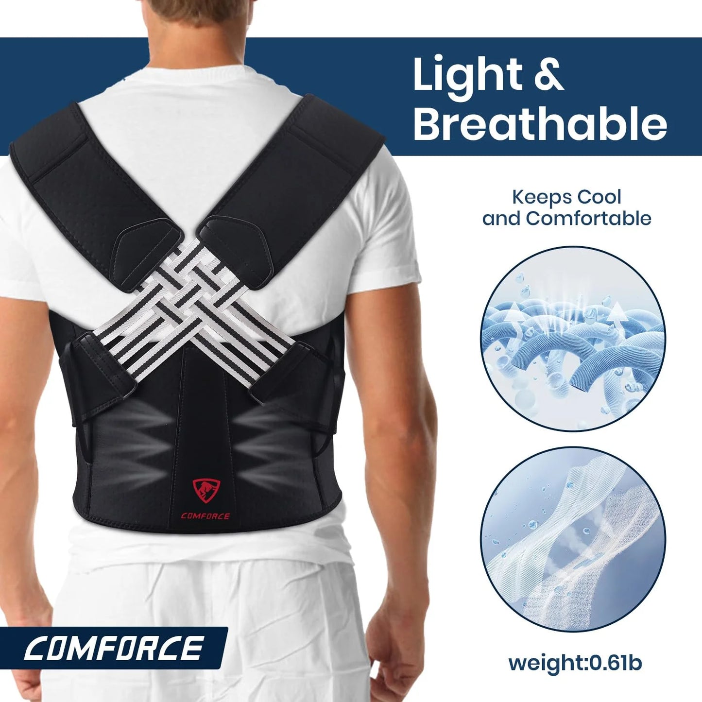 Ultimate Back Brace Posture Corrector for Men and Women - Achieve Spine Alignment and Relieve Lower Back Pain with Breathable Support (Waist: 28in-33in)